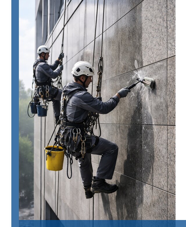 Профессиональная мойка фасада из керамогранита в Светлограде