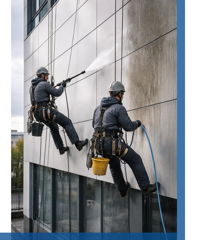 Мойка фасада из композита в Светлограде по цене от 305 р. | ВЫСОТНИК-Свт