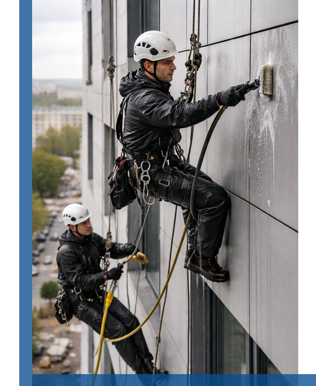 Профессиональная мойка фасада из композита в Светлограде