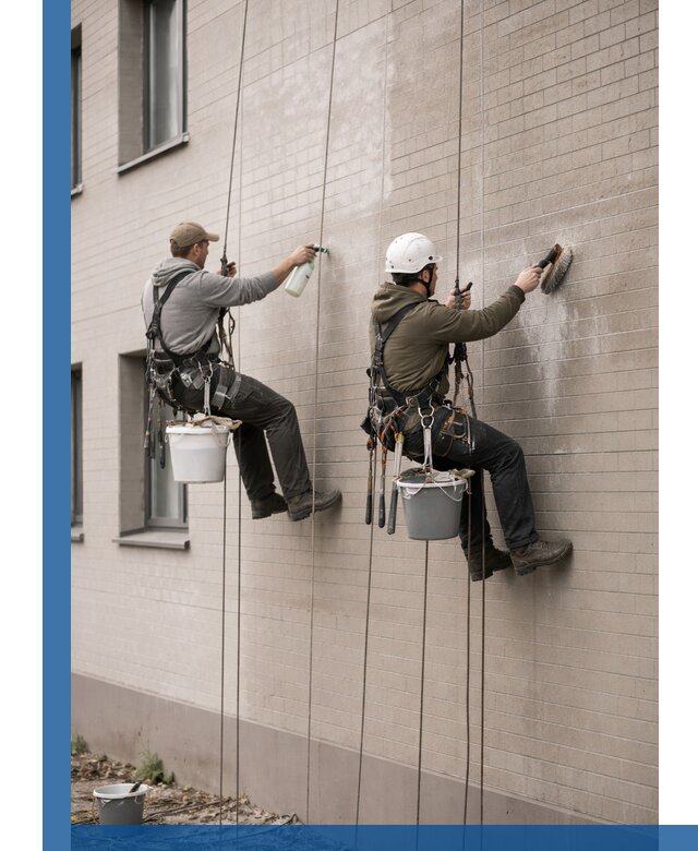 Удаление высолов с фасада зданий в Светлограде без повреждений и следов
