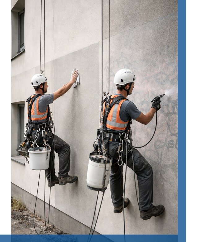 Антиграффити покрытие фасада в Светлограде от 609 р. | ВЫСОТНИК-Свт