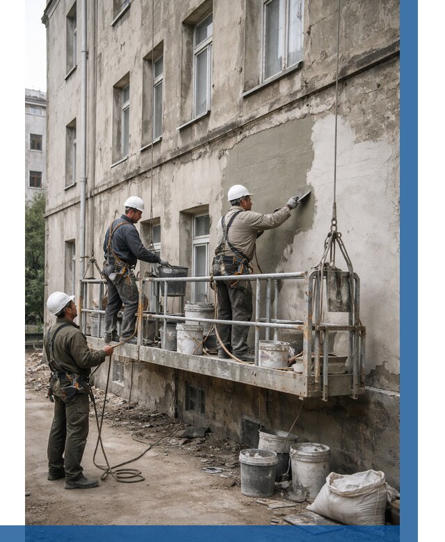 Капитальный ремонт фасада в Светлограде от 4266 р. | ВЫСОТНИК-Свт