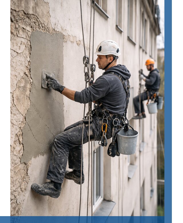 Восстановление штукатурки фасада в Светлограде от 1219 р. | ВЫСОТНИК-Свт