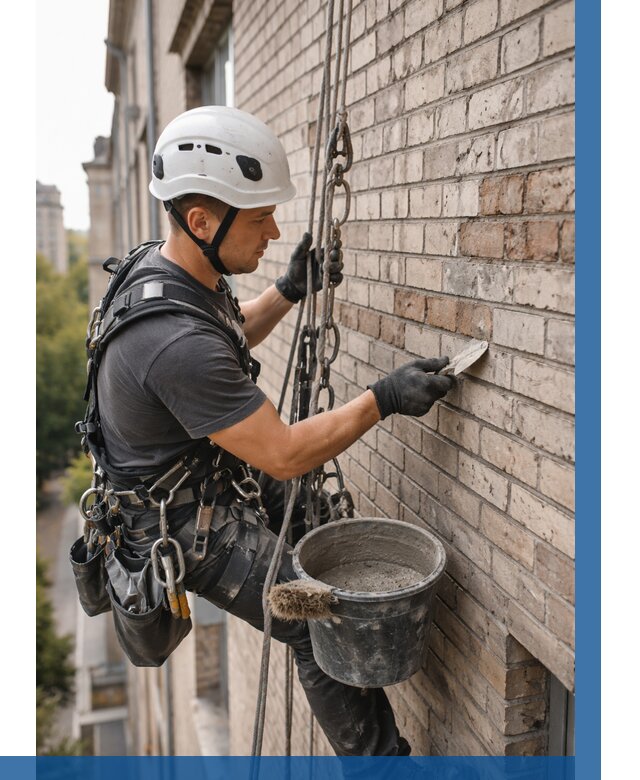 Ремонт кирпичной кладки фасада в Светлограде от 1828 р. | ВЫСОТНИК-Свт