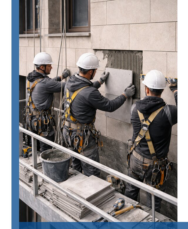 Ремонт облицовки фасада плиткой в Светлограде с гарантией