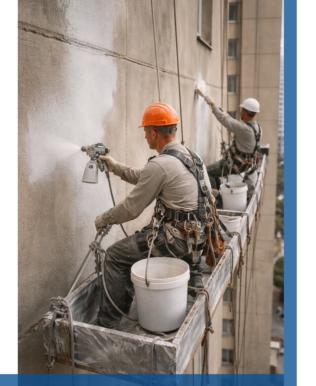 Грунтовка фасада на высоте в Светлограде от 122 р. | ВЫСОТНИК-Свт