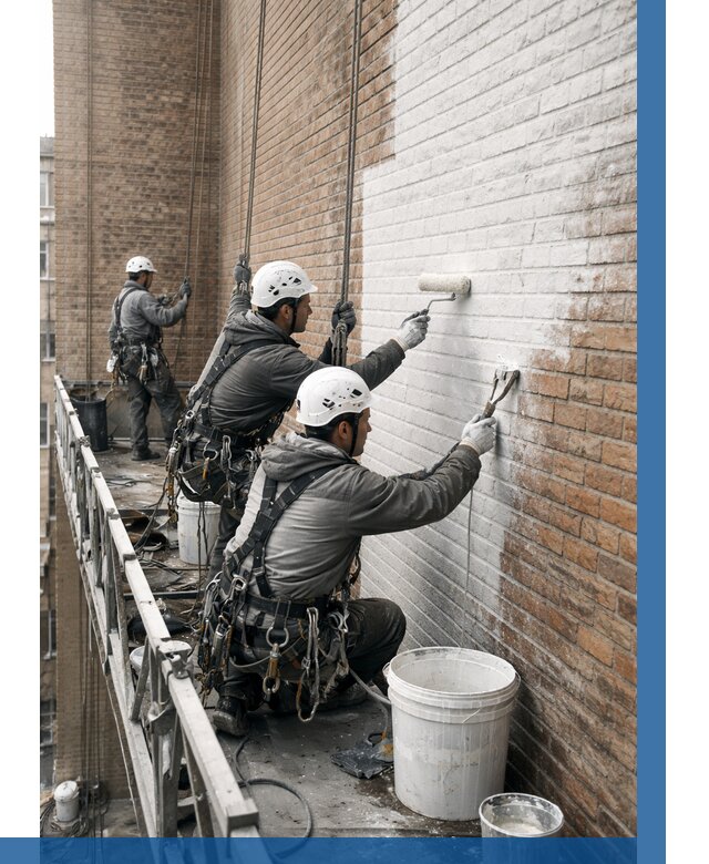 Покраска кирпичного фасада в Светлограде от 356 р. | ВЫСОТНИК-Свт