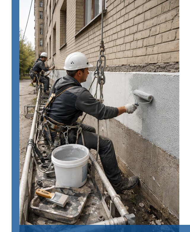 Окраска цоколя здания в Светлограде профессионально и надежно