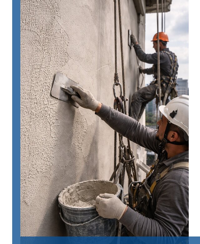 Декоративная штукатурка фасада с утеплением и защитой в Светлограде
