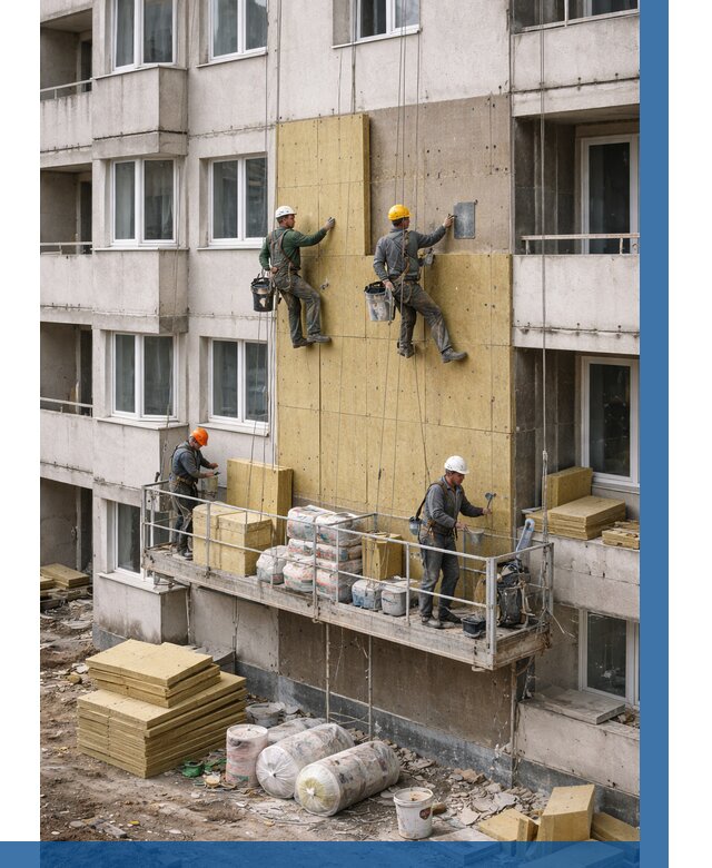 Утепление фасада минватой в Светлограде от 1524 р. | ВЫСОТНИК-Свт