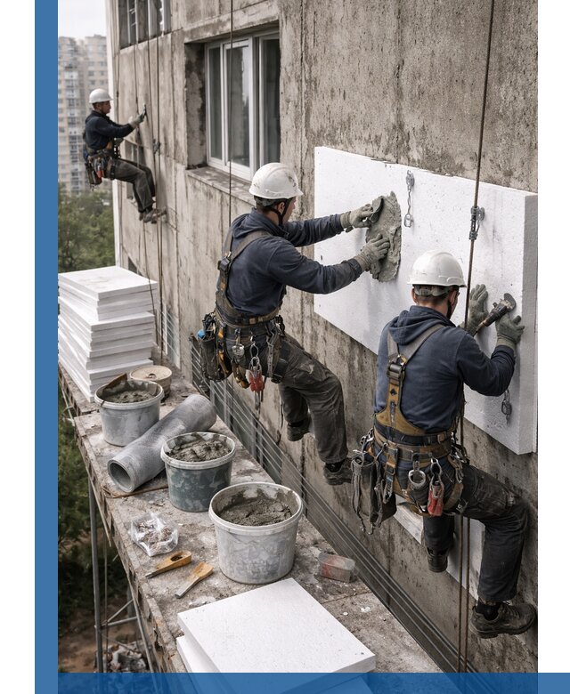 Утепление фасада пенополистиролом в Светлограде под ключ