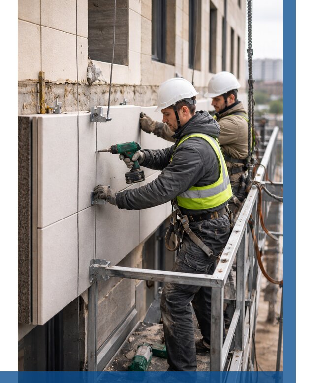 Монтаж фасадных термопанелей в Светлограде от 1524 р. | ВЫСОТНИК-Свт