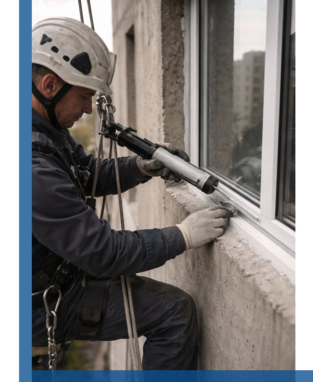 Герметизация оконных швов снаружи в Светлограде профессионально