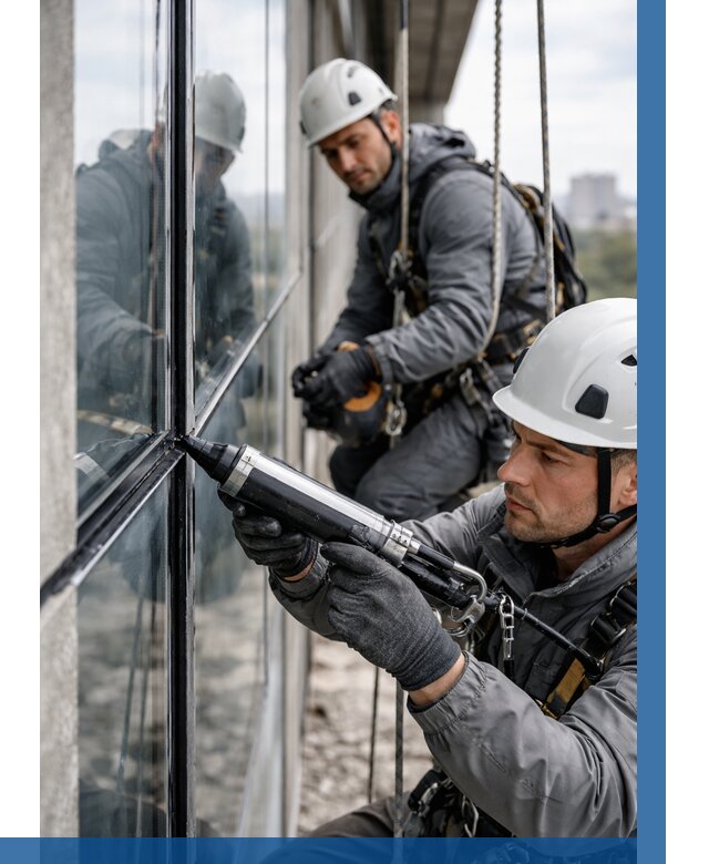 Герметизация витражных швов в Светлограде от 660 р. | ВЫСОТНИК-Свт