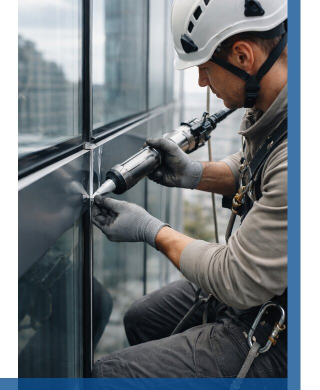 Герметизация стыков витража в Светлограде от 1219 р. | ВЫСОТНИК-Свт