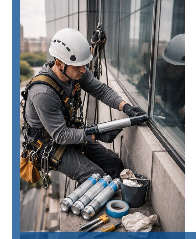 Герметизация стыков витража в Светлограде для герметичных фасадов
