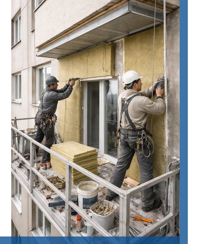 Утепление балкона снаружи в Светлограде от 1625 р. под ключ ВЫСОТНИК-Свт