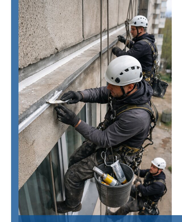 Герметизация примыкания балкона в Светлограде под ключ с гарантией