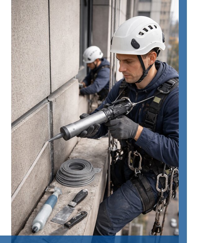 Герметизация деформационных швов фасада в Светлограде от 711 | ВЫСОТНИК-Свт