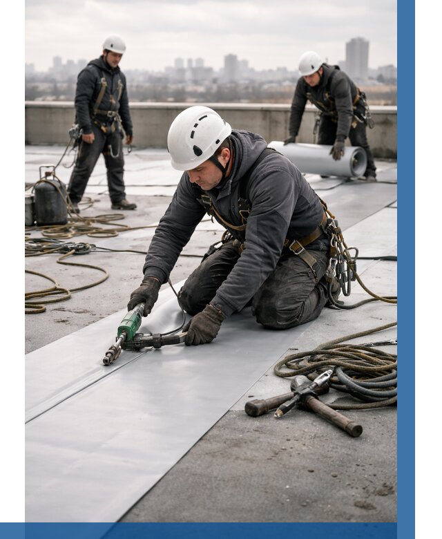 Ремонт мембранной кровли в Светлограде от 1828 р./м2 | ВЫСОТНИК-Свт