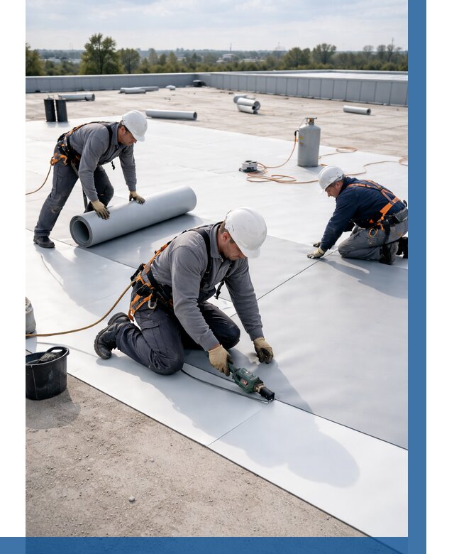 Монтаж мембранной кровли под ключ в Светлограде от 1219 р. | ВЫСОТНИК-Свт