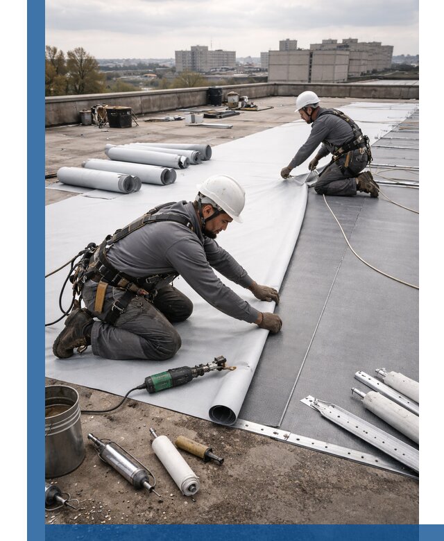 Монтаж мембранной кровли в Светлограде для промышленных зданий