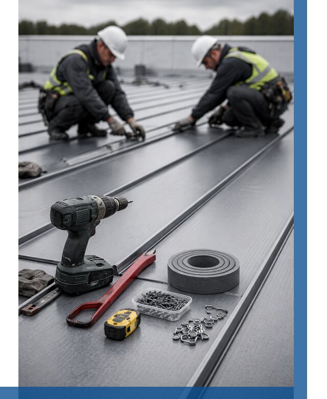 Монтаж фальцевой кровли в Светлограде от 1828 р. | ВЫСОТНИК-Свт