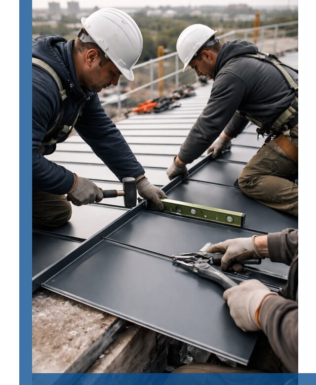 Монтаж фальцевой кровли в Светлограде для промышленных зданий