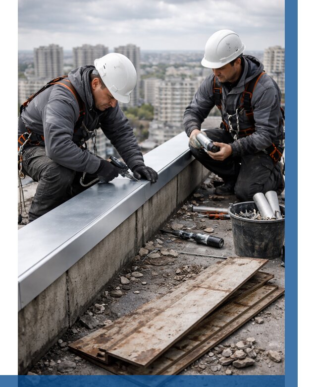 Замена парапетных крышек под ключ в Светлограде от 1219 р. | ВЫСОТНИК-Свт