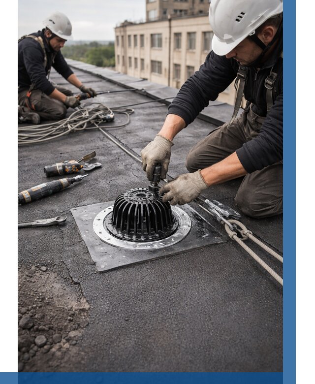 Установка водосточных воронок в Светлограде цена от 3555 р. | ВЫСОТНИК-Свт