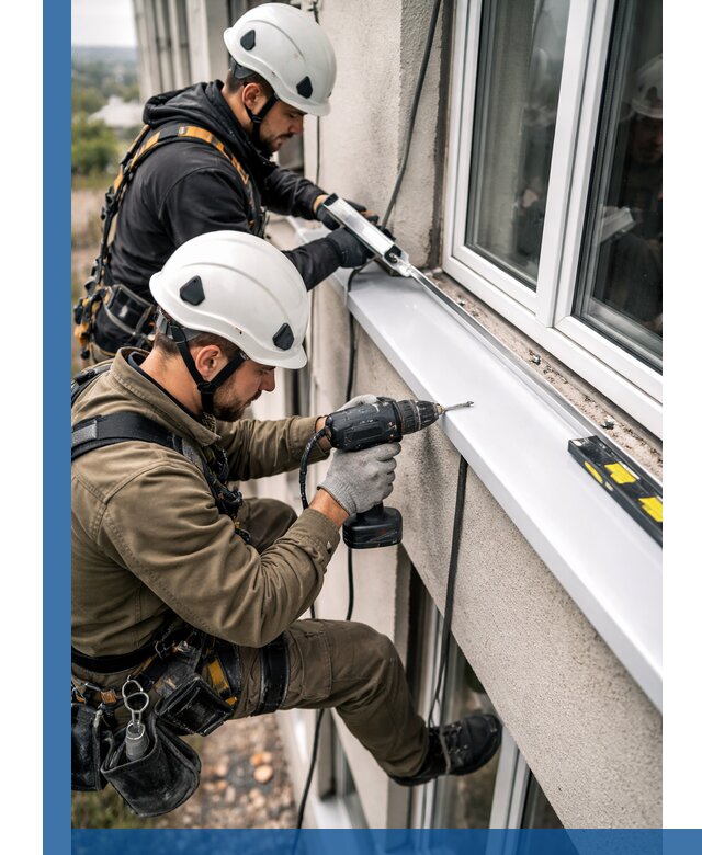 Профессиональный монтаж оконных отливов и отведения воды в Светлограде