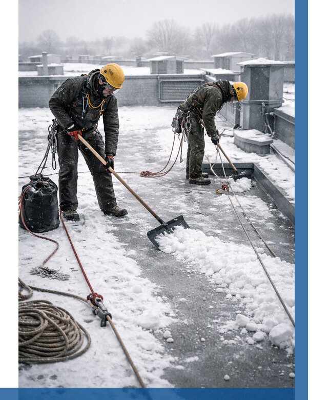 Очистка крыши от снега в Светлограде от 7619 р. | ВЫСОТНИК-Свт