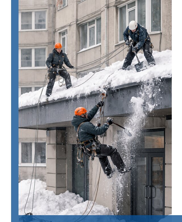 Безопасная очистка навесов от снега в Светлограде круглогодично