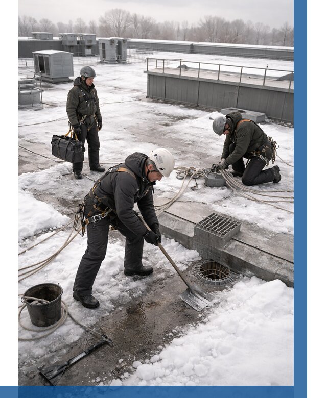 Абонентское обслуживание кровли зимой в Светлограде от 8126 р. | ВЫСОТНИК-Свт