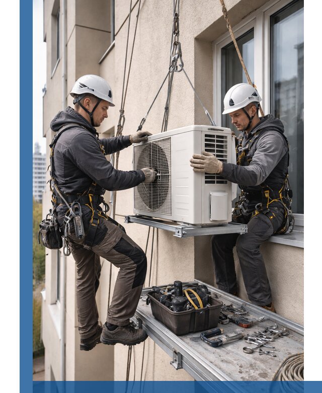 Перенос внешнего блока кондиционера в Светлограде с монтажом и крепежом