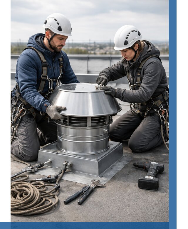 Установка дефлекторов на кровле в Светлограде от 4571 р. | ВЫСОТНИК-Свт