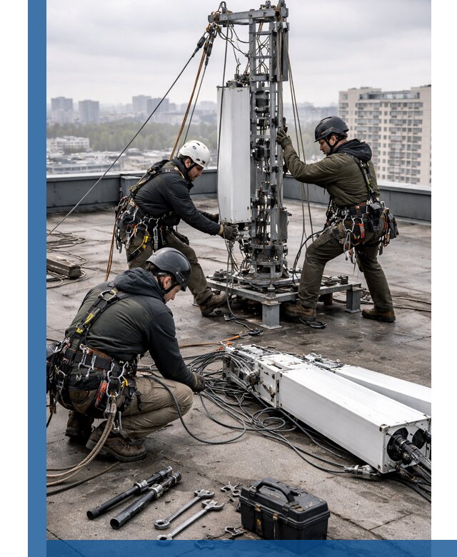 Демонтаж антенн на крыше зданий в Светлограде с гарантией