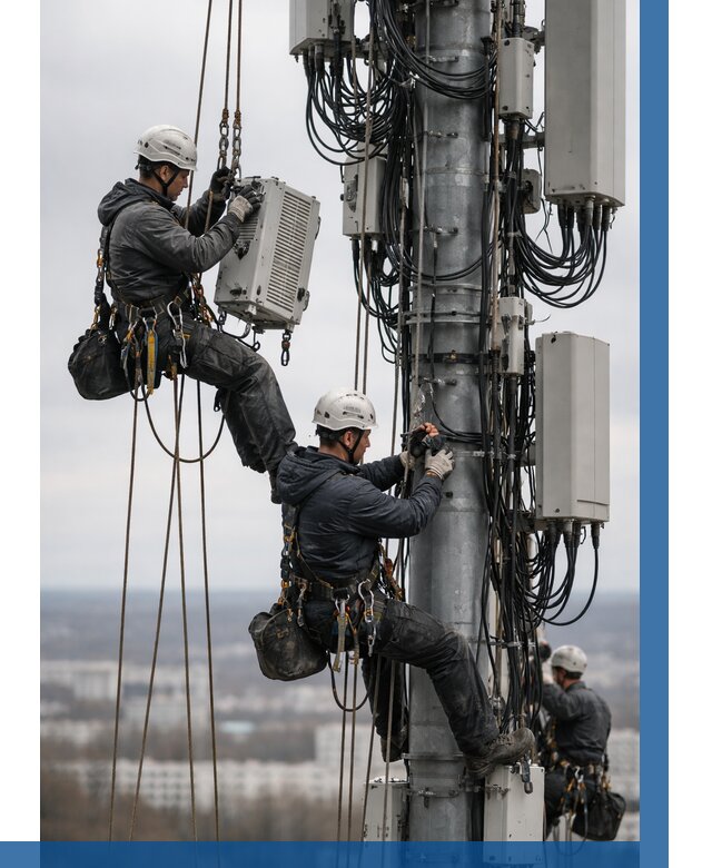 Монтаж оборудования связи на мачте в Светлограде от 7619 р. | ВЫСОТНИК-Свт