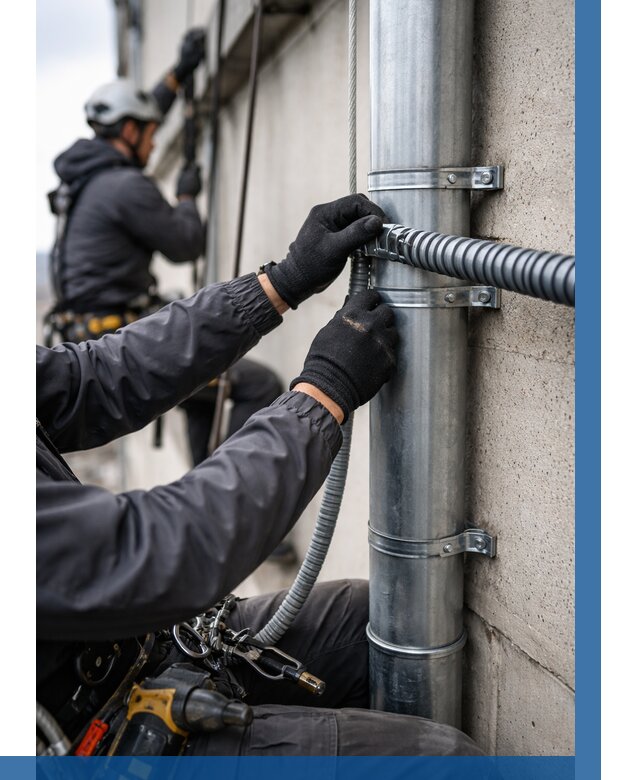 Монтаж гофры для кабеля в Светлограде от 305 р. | ВЫСОТНИК-Свт