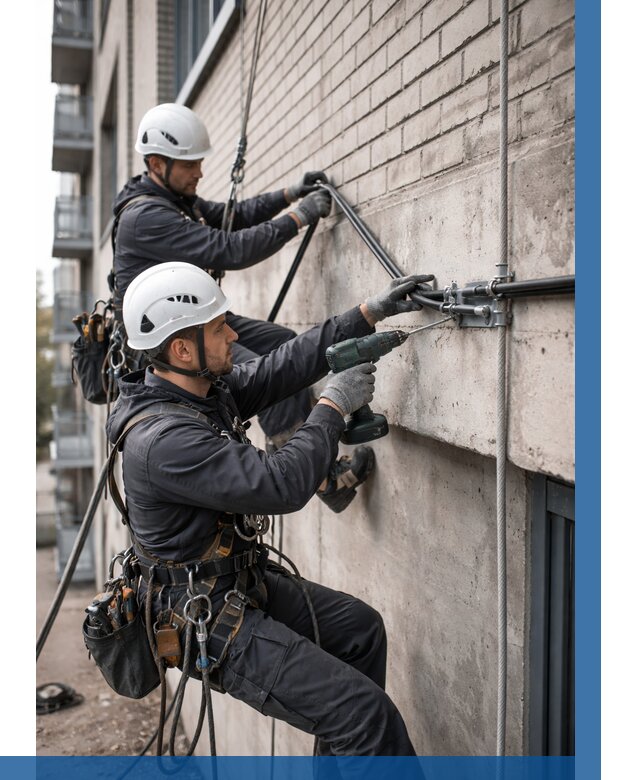 Крепление кабеля на фасаде в Светлограде от 356 р. | ВЫСОТНИК-Свт