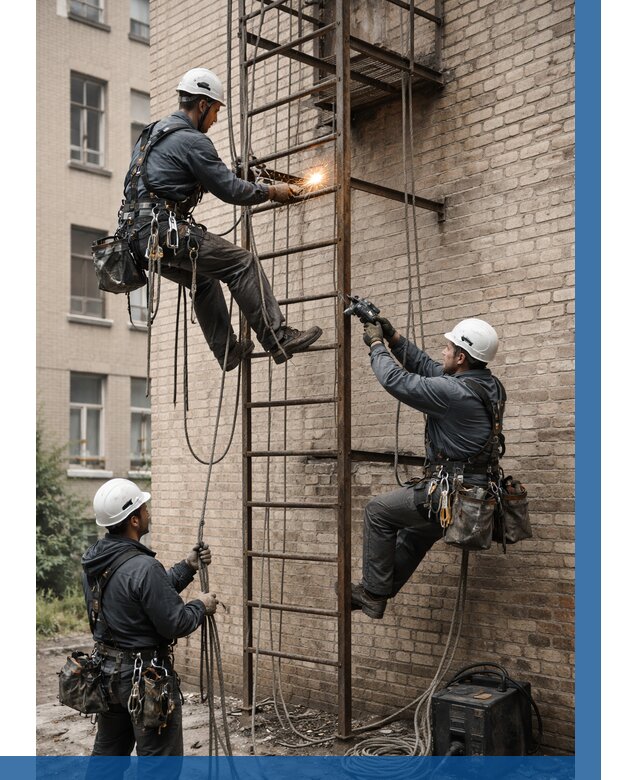 Ремонт пожарной лестницы в Светлограде от 7619 р. | ВЫСОТНИК-Свт