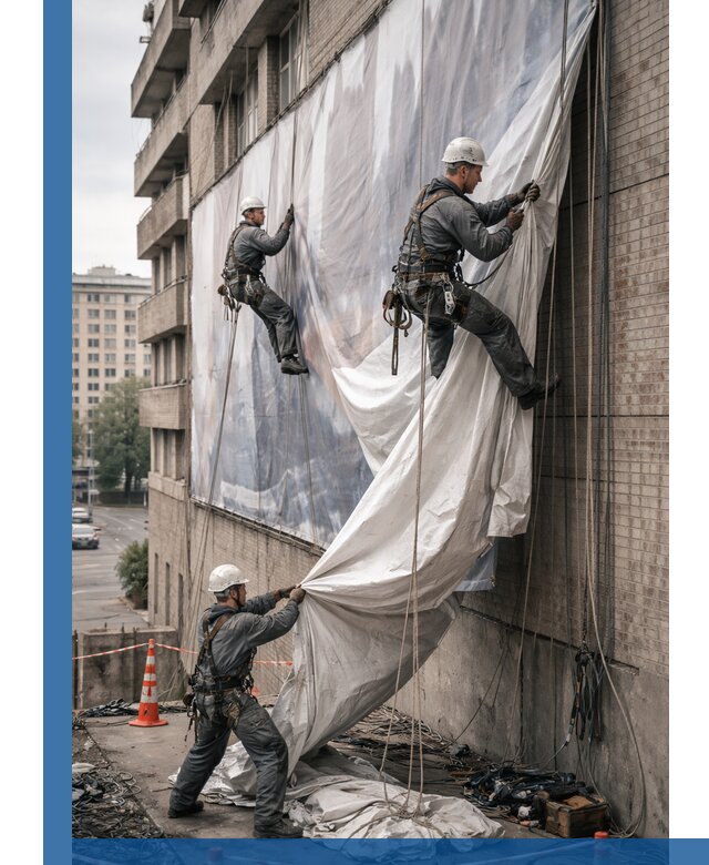 Демонтаж баннеров с фасада в Светлограде оперативно и безопасно