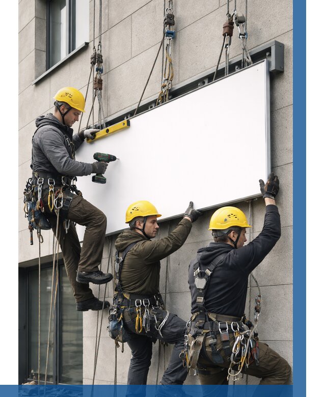 Монтаж рекламной вывески в Светлограде от 8126 р. | ВЫСОТНИК-Свт