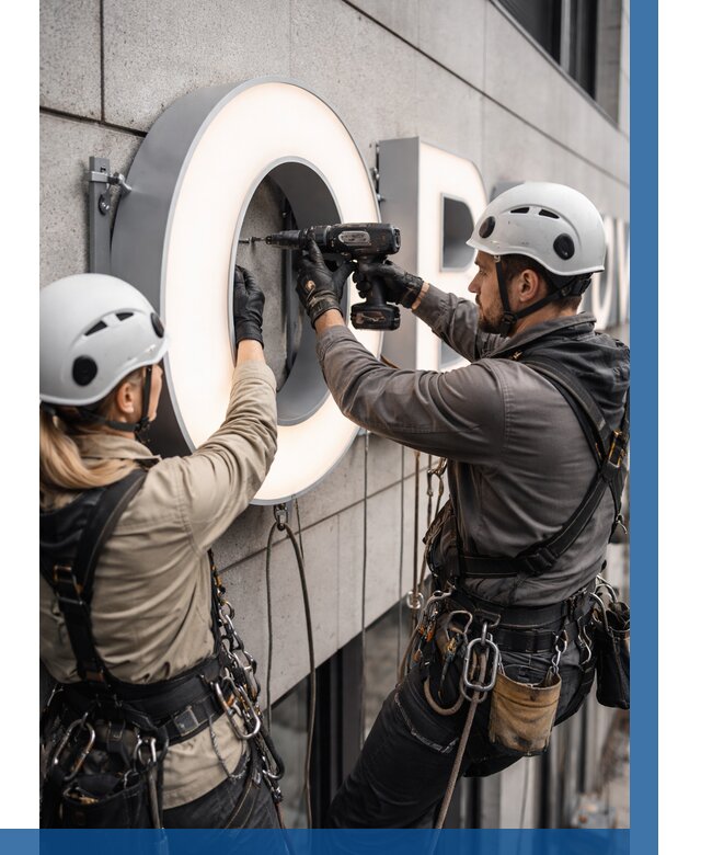 Монтаж световых букв в Светлограде от 3047 р. под ключ ВЫСОТНИК-Свт