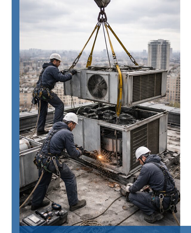 Демонтаж крышной установки в Светлограде любой сложности