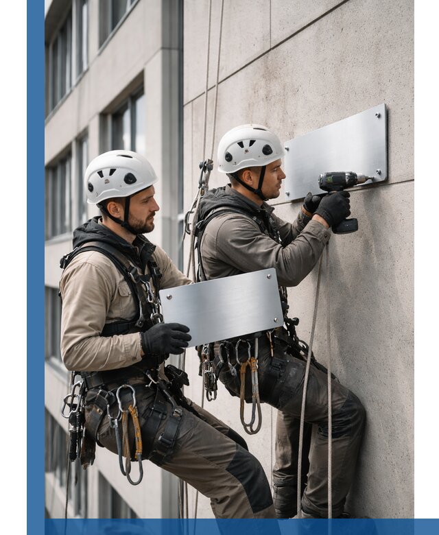 Монтаж табличек и указателей в Светлограде для зданий и сооружений