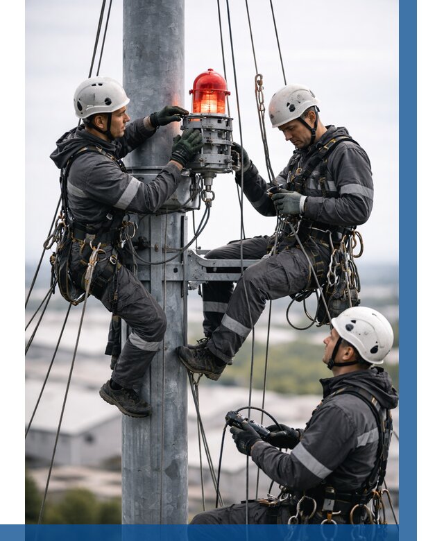 Монтаж заградительных огней в Светлограде от 8634 р. | ВЫСОТНИК-Свт