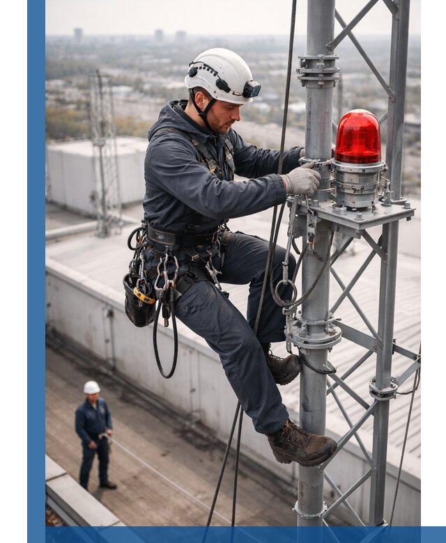 Монтаж заградительных огней и обслуживание объектов в Светлограде