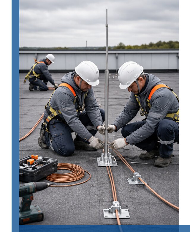 Монтаж молниезащиты на кровле в Светлограде под ключ с гарантией