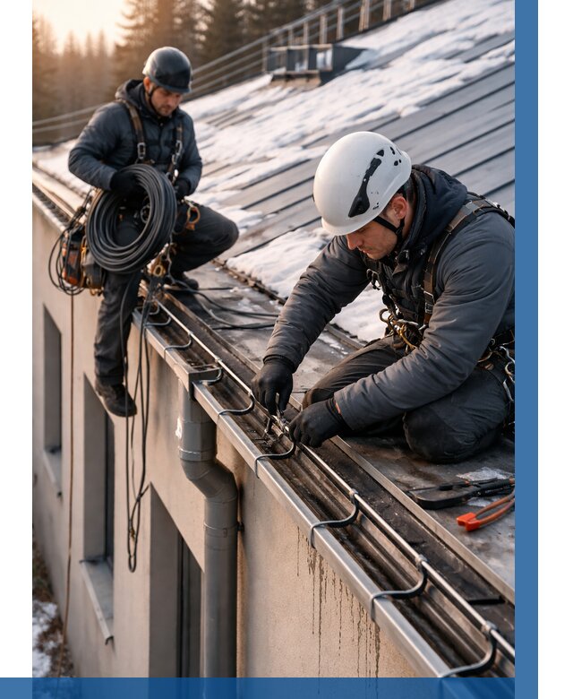 Монтаж греющего кабеля на кровле в Светлограде от 457 р. | ВЫСОТНИК-Свт